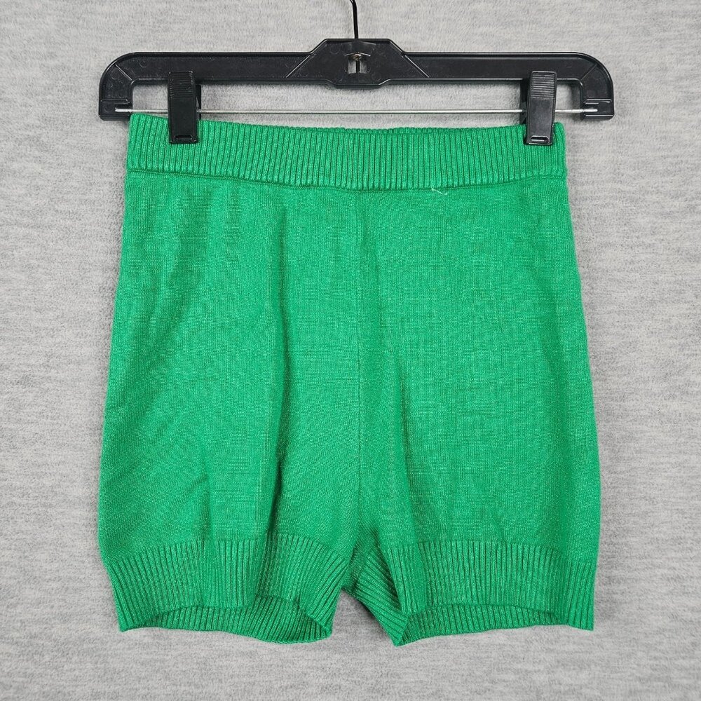 Princess Polly Green Selba Sweater Pull On High Rise Shorts Size XS/S